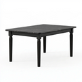 Tavolo da pranzo 140 x 80 x 75 cm nero effetto marmo in legno stile classico
