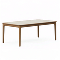 Tavolo da pranzo 160 x 80 x 75 cm in legno marrone chiaro stile nordico
