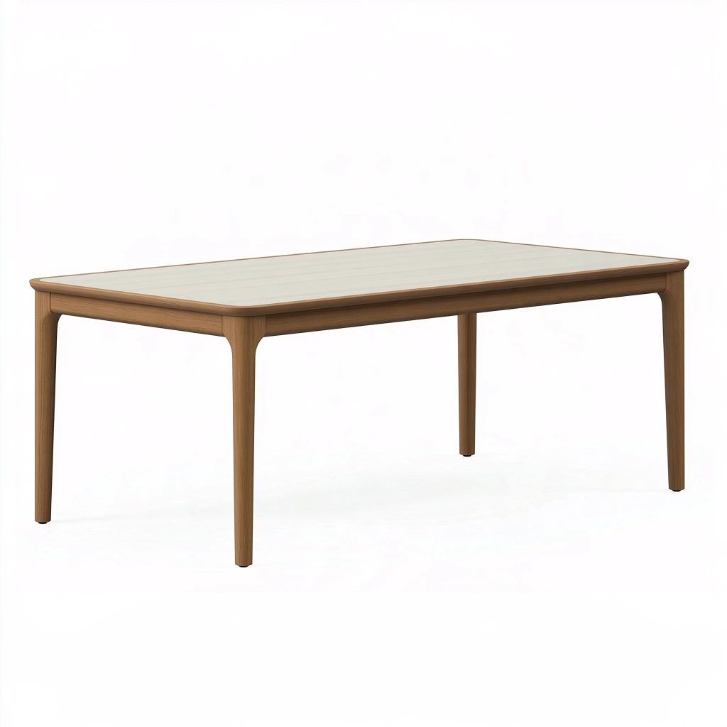 Tavolo da pranzo 160 x 80 x 75 cm in legno marrone chiaro stile nordico