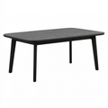 Tavolo da pranzo allungabile 140 x 80 cm in legno nero moderno